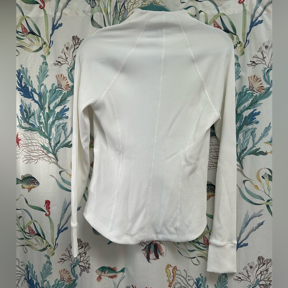 Athleta Salutation Ribbed Jacket in White - Picture 2 of 3